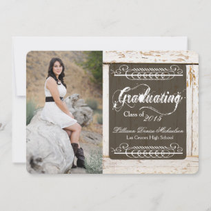 12x18 Old White Barn Wood Weathe Senior Ankündigun Ankündigung