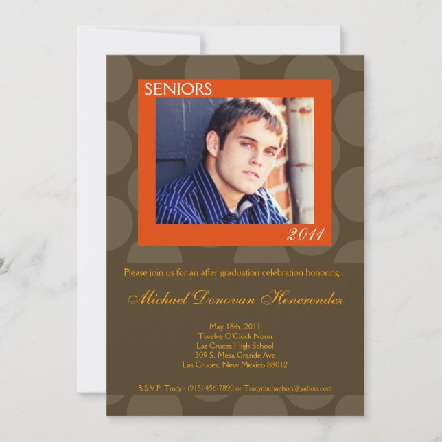 12x18 Oran Circle Polk Foto Abschluss Ankündigung (Vorderseite)