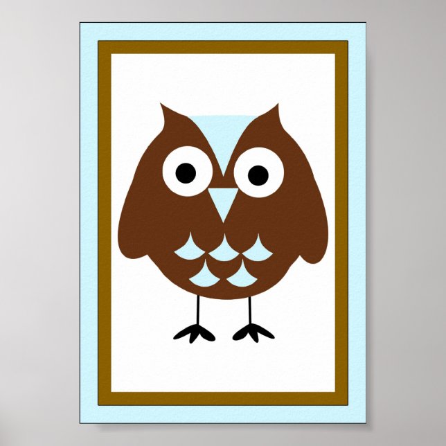 12x18 Owl Wall Art Poster (Vorne)
