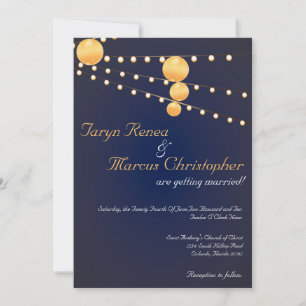 12x18 Paper Lanterns Blue Linen Einladung Hochzeit