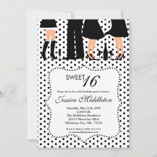 12x18 Party People Sweet 16 Geburtstag Einladung