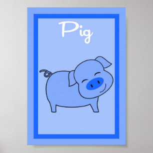 12x18 Pig Barn Yard Boys Wall Art Poster
