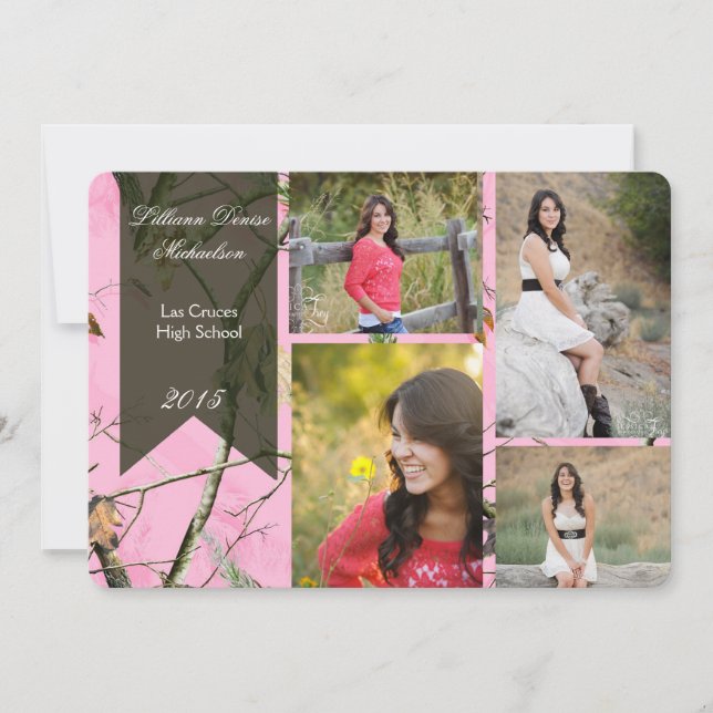 12x18 Pink Hunters Camouflage Camoufla Höhere Ankü Ankündigung (Vorderseite)