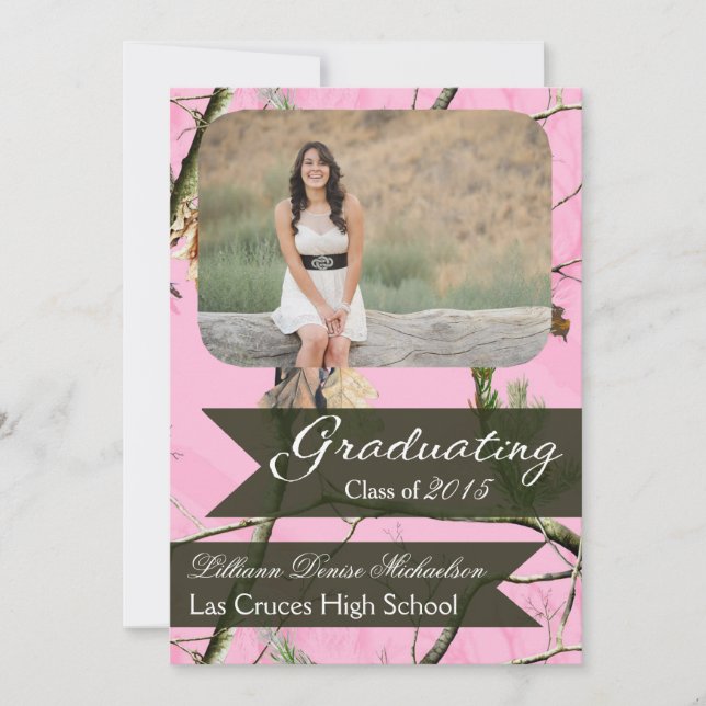 12x18 Pink Hunters Camouflage Camoufla Höhere Ankü Ankündigung (Vorderseite)