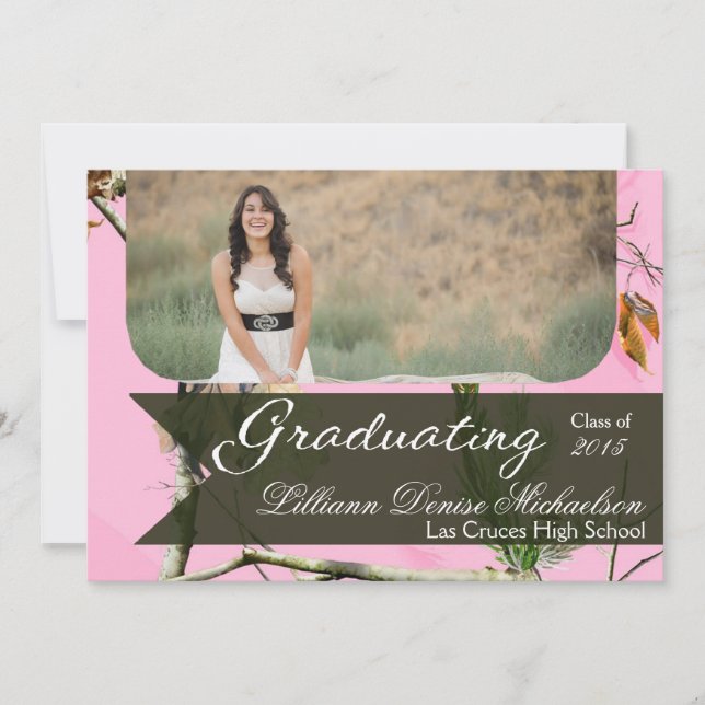 12x18 Pink Hunters Camouflage Camoufla Höhere Ankü Ankündigung (Vorderseite)