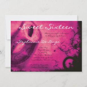 12x18 Pink Masquerade Sweet 16 Geburtstag Einladun Einladung