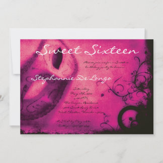 12x18 Pink Masquerade Sweet 16 Geburtstag Einladun Einladung