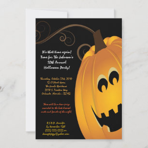 12x18 Pumpkin JackOLanter Halloween-Party Einladun Einladung