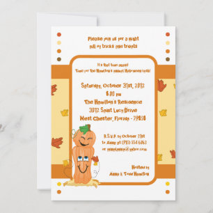 12x18 Pumpkin Patch Halloween-Party Einladung