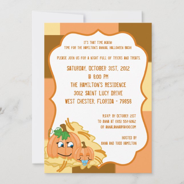 12x18 Pumpkin Patch Halloween-Party Einladung (Vorderseite)