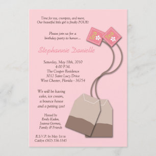 12x18 rosa einladung