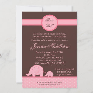 12x18 rosa Girly Einladung