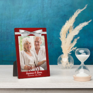 12x18 Ruby 40. Hochzeitstag Foto Fotoplatte