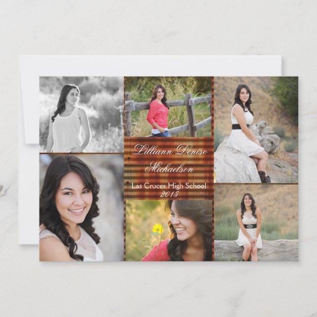 12x18 Rusted Corregated Metal Senior Ankündigung (Vorderseite)