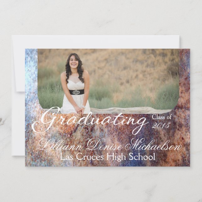 12x18 Rusted Metal Old Steel Gru Senior Ankündigun Ankündigung (Vorderseite)