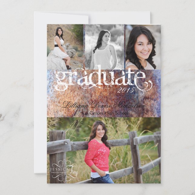 12x18 Rusted Metal Old Steel Gru Senior Ankündigun Ankündigung (Vorderseite)