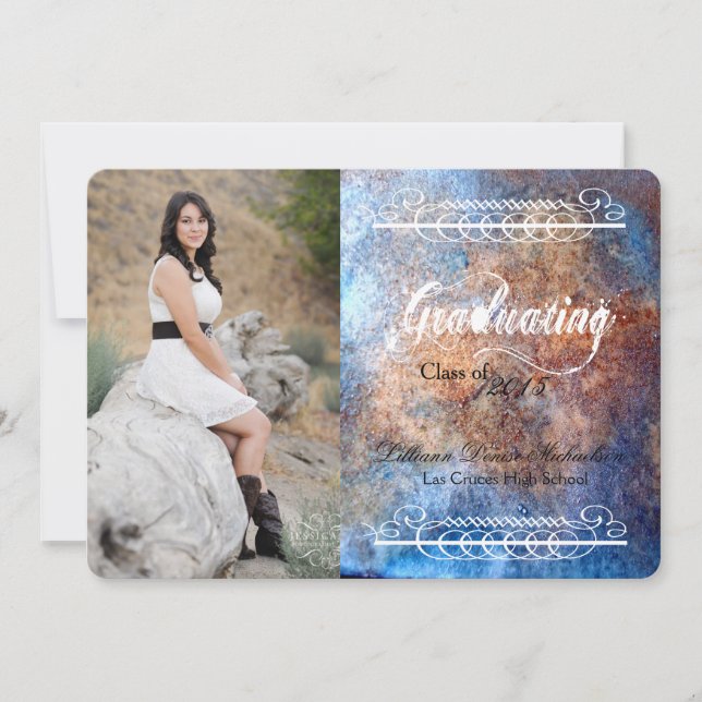 12x18 Rusted Metal Old Steel Gru Senior Ankündigun Ankündigung (Vorderseite)