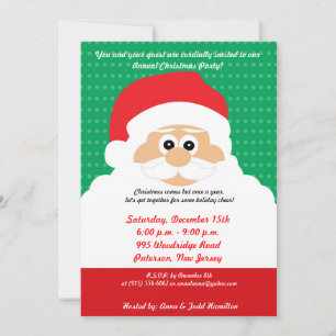 12x18 Santas Bart Weihnachten Einladung