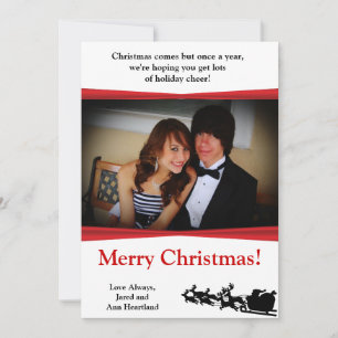 12x18 Santas Sleigh Silhouette Einladung