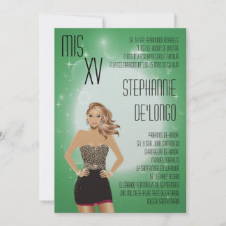 12x18 Sassy Blonde Quinceanera Einladung zum Gebur
