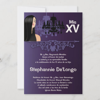 12x18 Sassy Girl Quinceanera Einladung zum Geburts