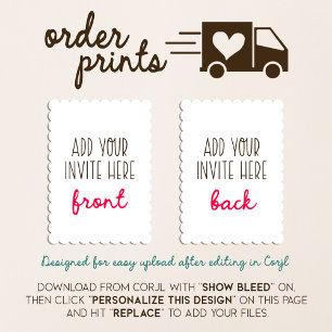 12x18" Scalloped Shaped Invitation Printing Einladung