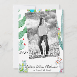 12x18 Senior Announcement Boho Llama Bohemisch Cac Ankündigung