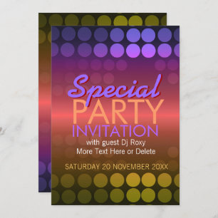 12x18 Shiny Disco Dos Special Party Einladung
