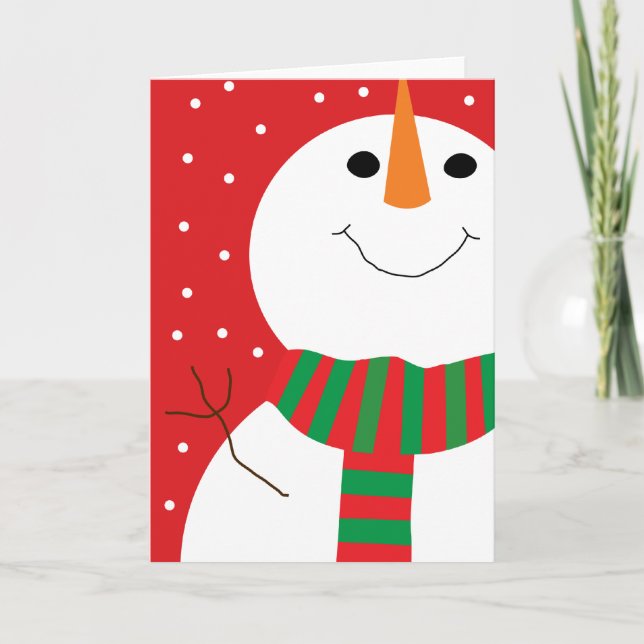 12x18 Snowman Feiertagskarte (Vorderseite)