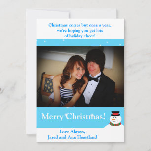 12x18 Snowy Snowman Einladung