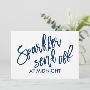 12x18 Sparkler Send-Off Sign-Brush Script (Marine)