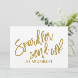 12x18 Sparkler Send-Off-Zeichen - EDITABLE COLOR -