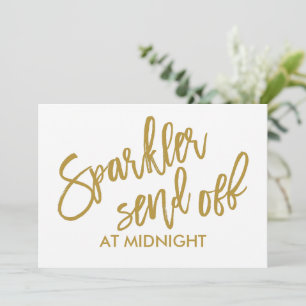 12x18 Sparkler Send-Off-Zeichen - EDITABLE COLOR -
