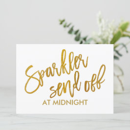 12x18 Sparkler Send-Off-Zeichen - Pinselschrift Go