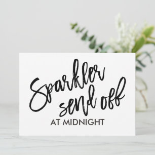 12x18 Sparkler Send-Off-Zeichen   Pinselschrift (s Einladung