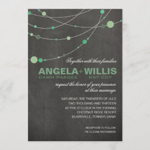 12x18 stilvoller Tafel-Minze FILZ Stränge   Einladung