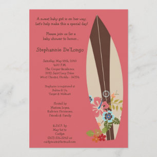 12x18 Surfer Baby Surf Boards Kinderdusche Einladu Einladung