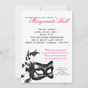 12x18 Sweet 16 Masquerade Ball Geburtstag Einladun Einladung