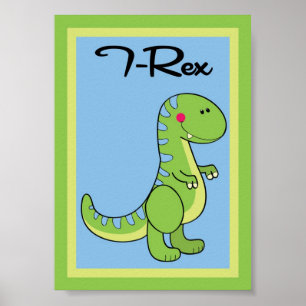 12x18 T-Rex Dinosaurier Wall Art Poster