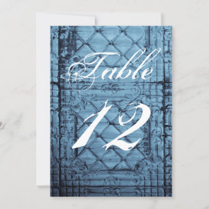 12x18-Tischnummer-Karte Rustikale Zinndecke Einladung