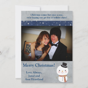12x18 Top Hat Snowman Einladung