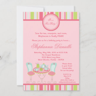12x18 Trendy Chic Tee Party Geburtstag Einladung