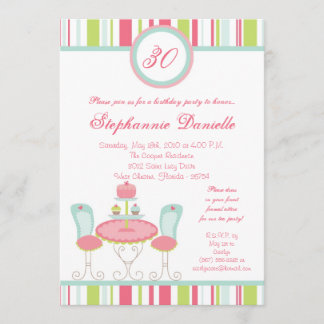 12x18 Trendy Chic Tee Party Geburtstag Einladung