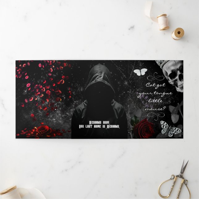 12x18 Trifold Wedding Einladung Haunting Adeline Z (Außenbereich)