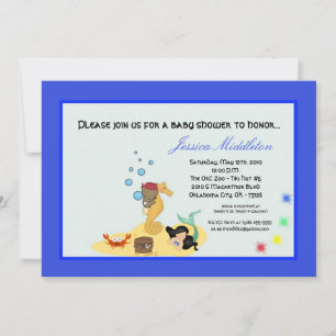 12x18 Under Sea Ocean Boy Baby Shower Einladung