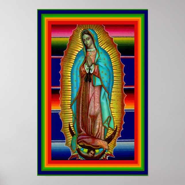 12x18 Unsere Dame von Guadalupe Zarape Tilma Poster
