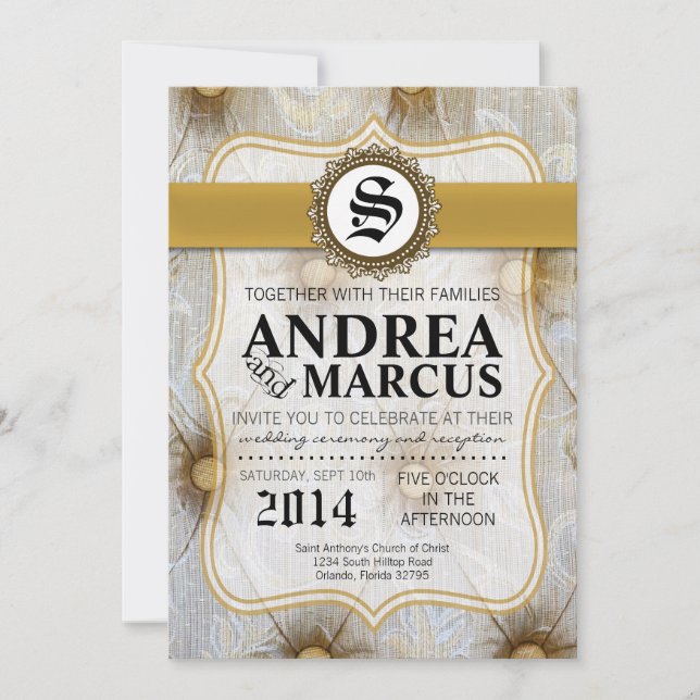 12x18 Vintage Einladung (Vorderseite)