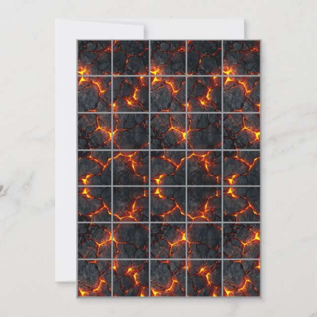 12x18 Volcanes Paper Gridmap Einladung (Vorderseite)
