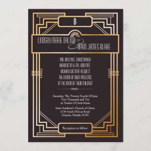 12x18 Wedding Einladung Gatsby Thema