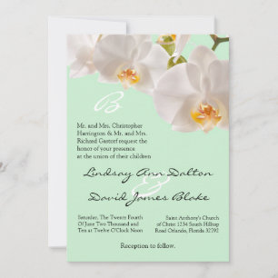 12x18 Wedding Einladung Green & Orchids